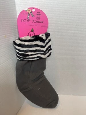 Calcetines forradores de botas Betsey Johnson para mujer de piel sintética puño hasta la pantorrilla S/M Foto 1 de 2