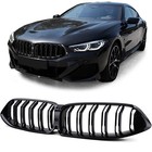 Fits BMW 8 Series G14 G15 G16 2018- Sport Grille Double Bar Black Gloss