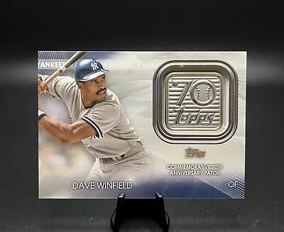 2021 Topps Update Series Dave Winfield 70th Anniversary Logo Patch Card #T70P-DW - Image 1 of 2
