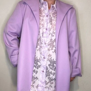 Vintage Da-Rue California Lavender Blazer Cuff Business Shoulder Pads Womens 18 - Picture 1 of 7