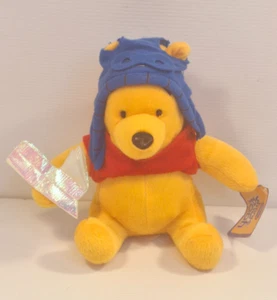 Disney Winnie The Pooh Pilot with Paper Plane 19cms with tags 20cm - Picture 1 of 8
