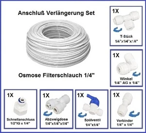Wasser Adapter Anschluss SET für Side by Side Kühlschrank Filter Osmoseanlage - Bild 1 von 1
