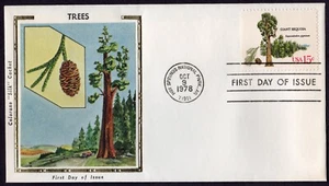 Scott #1764 (1767a) Trees (10/09/78) Colorano Silk FDC Hot Springs AZ - Picture 1 of 2