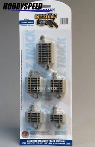 BACHMANN E-Z TRACK HO ASSORTED STRAIGHT SECTIONS (10) nickel silver BAC44592 NEW - Picture 1 of 6