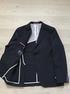 Men's TH Flex  Tommy Hilfiger  tailoring blazer dark navy blue color size 38 new - Picture 1 of 10