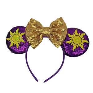 Minnie Glitter Ears Headband Rapunzel Tangled Themed Handmade Universal Headband - Picture 1 of 12