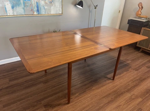 Beautiful Vintage Danish Teak Dining Table by Kurt Ostervig for Brande Cover