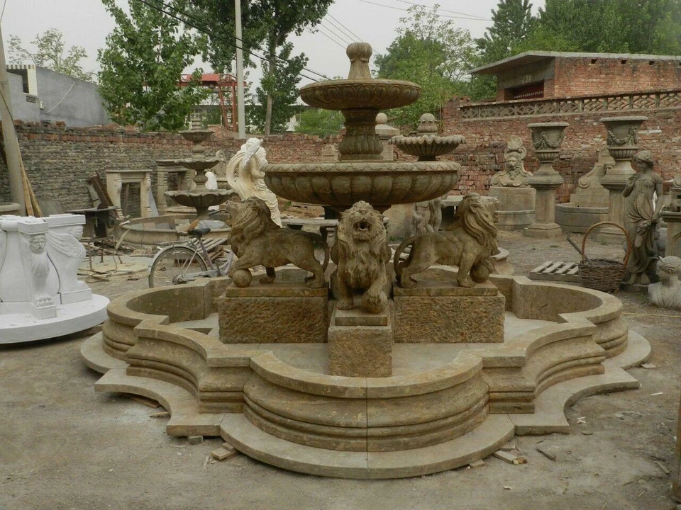 GRAN FUENTE GRANDE PIEDRA ANTIGUA TALLADA LEÓN FINCA FNT87 Foto 1 de 1