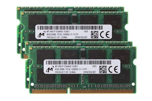 4pcs DDR3L 8GB RAM Micron 2RX8 1600MHz PC3L-12800S 204PIN SODIMM Laptop Memory` - Picture 1 of 9