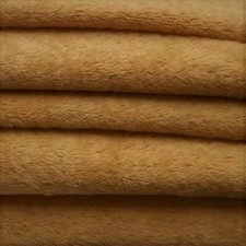 1/4 yd Vis1 Antq Honey Intercal 6mm "Flat" Med. Dense German Viscose Fur Fabric