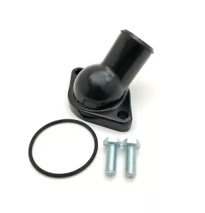 1955-65 SB BB Chevy cuello de agua termostato carcasa temprana V8 45 grados negro - Imagen 1 de 1