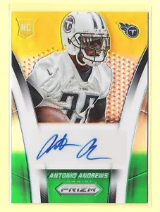 Antonio Andrews 2014 Prizm Green/Yellow Prizm Rookie Autograph #11/85 Titans - Bild 1 von 2