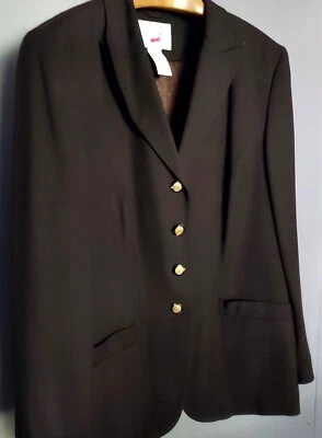Blazer/Chaqueta Mondi 100% Lana Virgen Marrón Completamente Forrada 4 Botones Talla US 14 (EU 44) Foto 1 de 4