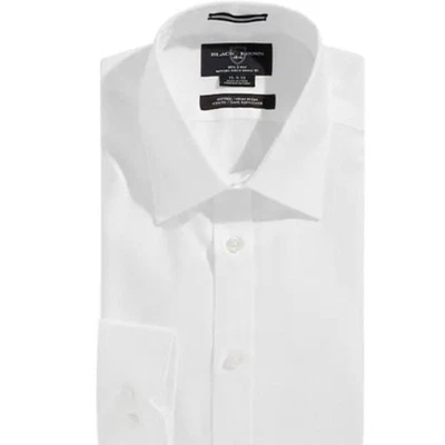 Black Brown 1826 Slim Fit Non Iron 100% Cotton White  Shirt NWT Size 17 34/35 - Image 1 of 4