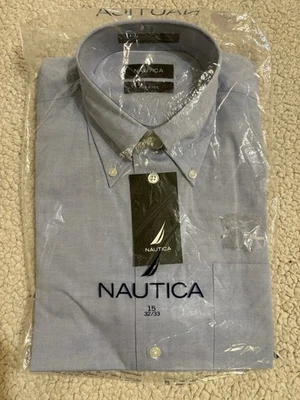 CAMISA DE VESTIR NAUTICA HOMBRE 100% ALGODÓN TALLA 15 1/2 - 32/33 Foto 1 de 2