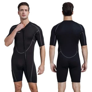 Shorty Wetsuit Mens Size: Small, 3mm Diving Suit Front Zip - Seaskin - Picture 1 of 6