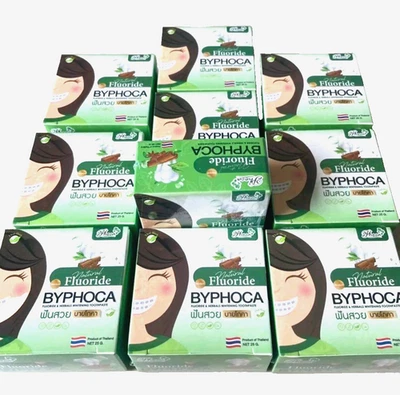 Toothpaste Thai Herbal BYPHOCA Natural Fluoride Teeth wellness Oral Care 25g x10 - Image 1 of 4