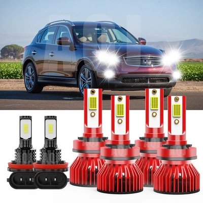 Fit INFINITI QX50 2014-2015 Combo LED Headlight High Low + Fog light bulbs Kit - Image 1 of 4