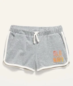 Old Navy Kids Size XS (5) Gray Logo Graphic Jersey Shorts Dolphin-Hem NWT - Picture 1 of 2