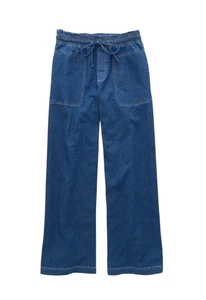 Nuevo con etiquetas Pantalón American Eagle Dreamy Drape Mezcla de Lino Pierna Ancha Cordón Talla XXS - Imagen 1 de 14