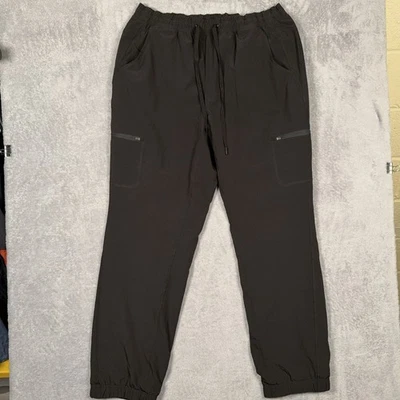 Pantalones Eddie Bauer para mujer talla 14 negros forrados de lana bolsillos con cremallera Foto 1 de 4
