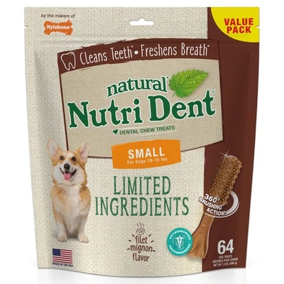 Nutri Dent Dog Dental Chews - Natural Dog Teeth Cleaning & Breath Freshener -... - Image 1 of 4