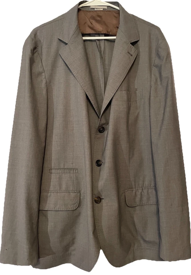 Brunello Cucinelli Wool Deconstructed Blazer Jacket IT•54 US•44R *READ Descipt. - Image 1 of 4
