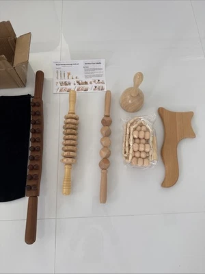 Herramientas de Terapia de Madera Maderoterapia Colombiana Kit 7 Piezas Cuerpo Esculpir Herramientas de Madera Foto 1 de 3
