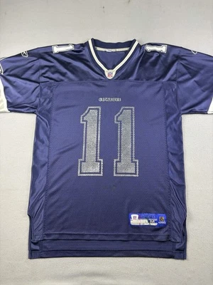Camiseta deportiva Reebok Dallas Cowboys Drew Bledsoe #11 talla mediana azul fútbol americano NFL  Foto 1 de 4