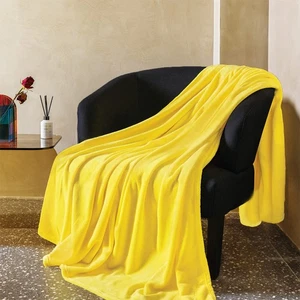 Yellow Throw Blanket Fleece Blanket 50"x60",Super Soft Cozy Plush Throw Blank... - Bild 1 von 5