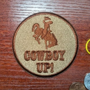 Cowboy Up Aufnäher Rodeo Reiten Western bestickt Bügelbild 3" - Bild 1 von 3