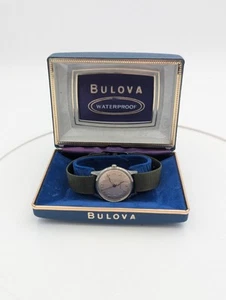 Vintage 1961 Bulova Watch F572857 Swiss Made, Runs Fast , Orig Box, 30mm Case - Picture 1 of 12