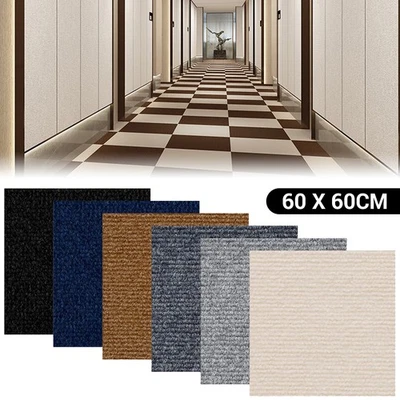 1-30x Teppichfliesen Selbstklebend 60 x 60 cm Teppichboden Bodenbelag Auslegware - Bild 1 von 4