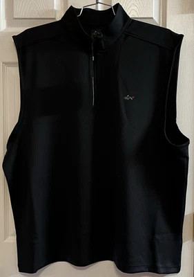 Chaleco de golf Greg Norman para hombre con cremallera completa, negro, 3XL, nuevo con etiquetas Foto 1 de 3