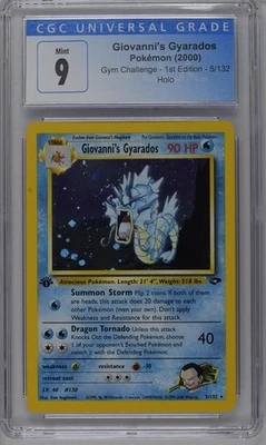 Giovanni's Gyarados Pokémon 2000 Gym Challenge 1st Edition 5/132 Holo CGC 9 Mint - Image 1 of 2