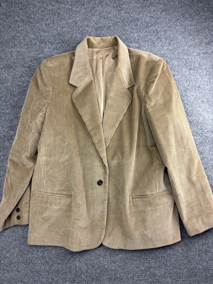 Chaqueta Blazer Orvis De Colección Para Mujer 18 Tostada Pana Bolsillos de Un Pecho Hecha en EE. UU. Foto 1 de 4