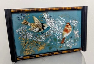 Art-Déco Kristalltablett / Hinterglasmalerei – um 1900 - Bild 1 von 10