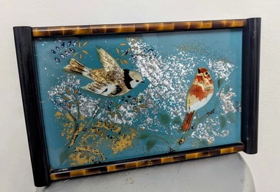 Art-Déco Kristalltablett / Hinterglasmalerei – um 1900 - Bild 1 von 4