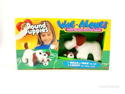 Винтажный фунт щенки Wag-Alongs пульт дистанционного управления прогулочная собака с ребенком новый запечатанный - Изображение 1 из 3