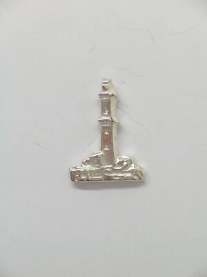 COZZI GIOIELLI Spilla da giacca con la LANTERNA di GENOVA in ARGENTO 925 - Pins FARO -