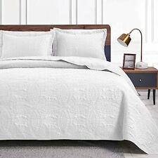 Love's cabin Quilts for Queen Bed White Bedspreads - Soft Bed Summer Quilt