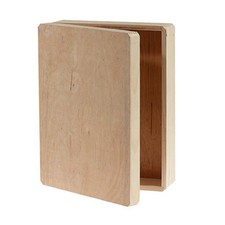 Wood Memory Box Hinged Lid 12 X 9.1 X 3.25 Inches New