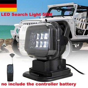 50W LED Search Light 360° Rotating Remote Control Work Light Security Emergency - Foto 1 di 11