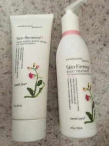 BATH & BODY WORKS SKIN BENEFITS SWEET PEA SKIN RENEWAL - SKIN FIRMING - Picture 1 of 1
