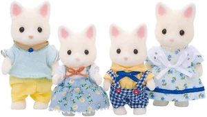 EPOCH Sylvanian Families Dolls Silk cat Family FS-12 - Picture 1 of 3