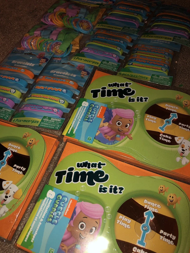 Bubble Guppies Fiesta Cumpleaños Lote Pulseras Invitaciones y Sobres Premio Medallas Foto 1 de 4