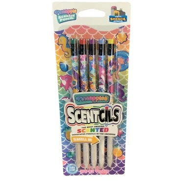 Paquete de 5 lápices perfumados Scentco de piña Scentcils HB #2 lápices océano acuático Foto 1 de 4