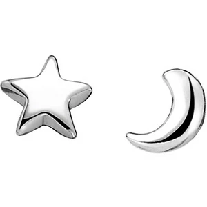 LINEL Damen Silber Mond Stern Ohrstecker Silber Ohrstecker - Bild 1 von 1