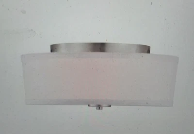 Progress Lighting Inspire 13" Brushed Nickel 2-Light Transitional Ceiling Light - Image 1 of 4