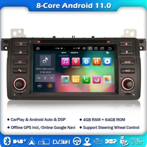 Android 12 Autoradio Navi GPS Carplay DSP 4G für BMW 3ER E46 M3 Rover 75 MG DAB+ - Bild 1 von 11